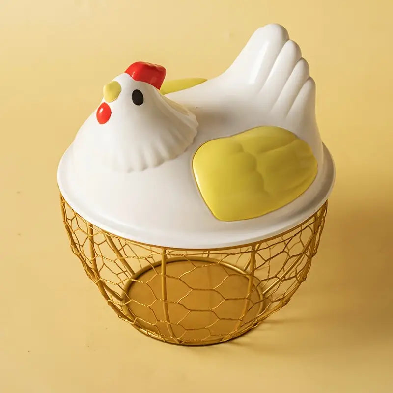 Egg Hen Basket – Cute Chicken Shaped Egg Storage Basket | Kitchen & Home Organizer