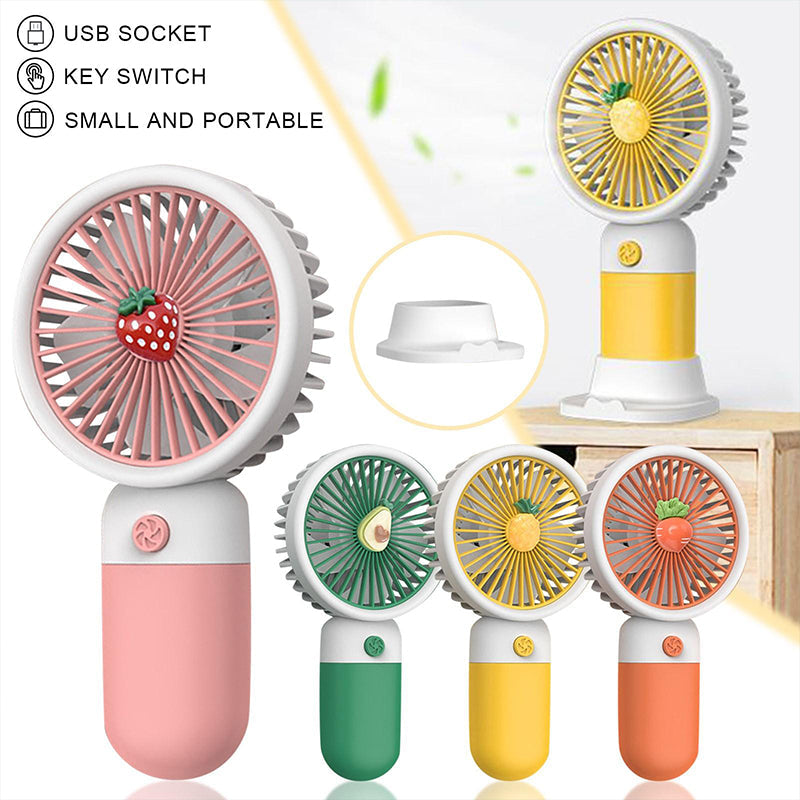 Mini Hand Fan – Portable USB Rechargeable Cooling Fan for Summer Heat