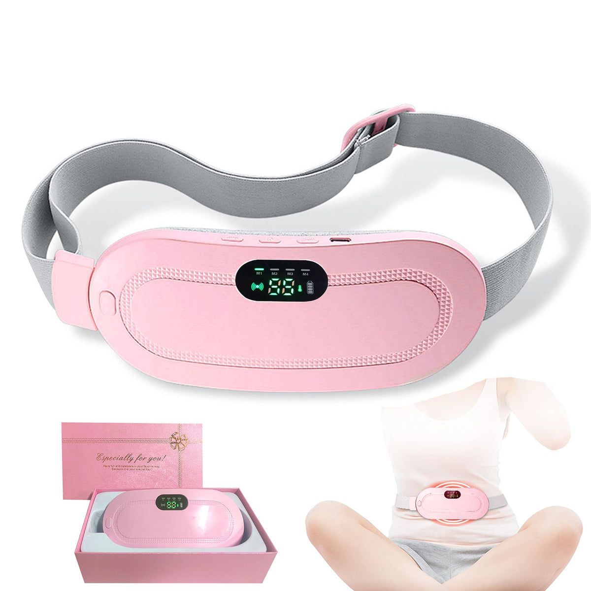 Period Heating Pad – Rechargeable Menstrual Heating Belt for Period Pain Relief | Aurexa
