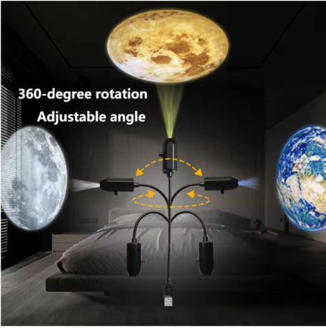USB Projector Night Light – LED Star Galaxy Projector Lamp for Bedroom & Room Decor