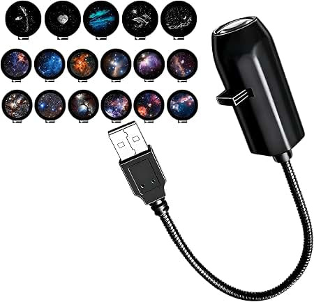 USB Projector Night Light – LED Star Galaxy Projector Lamp for Bedroom & Room Decor