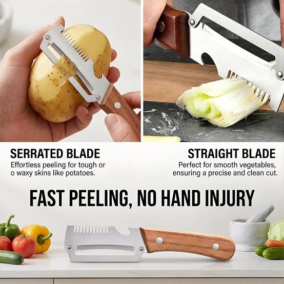 3-in-1 Multifunctional Peeler Knife – Kitchen Vegetable & Fruit Cutter