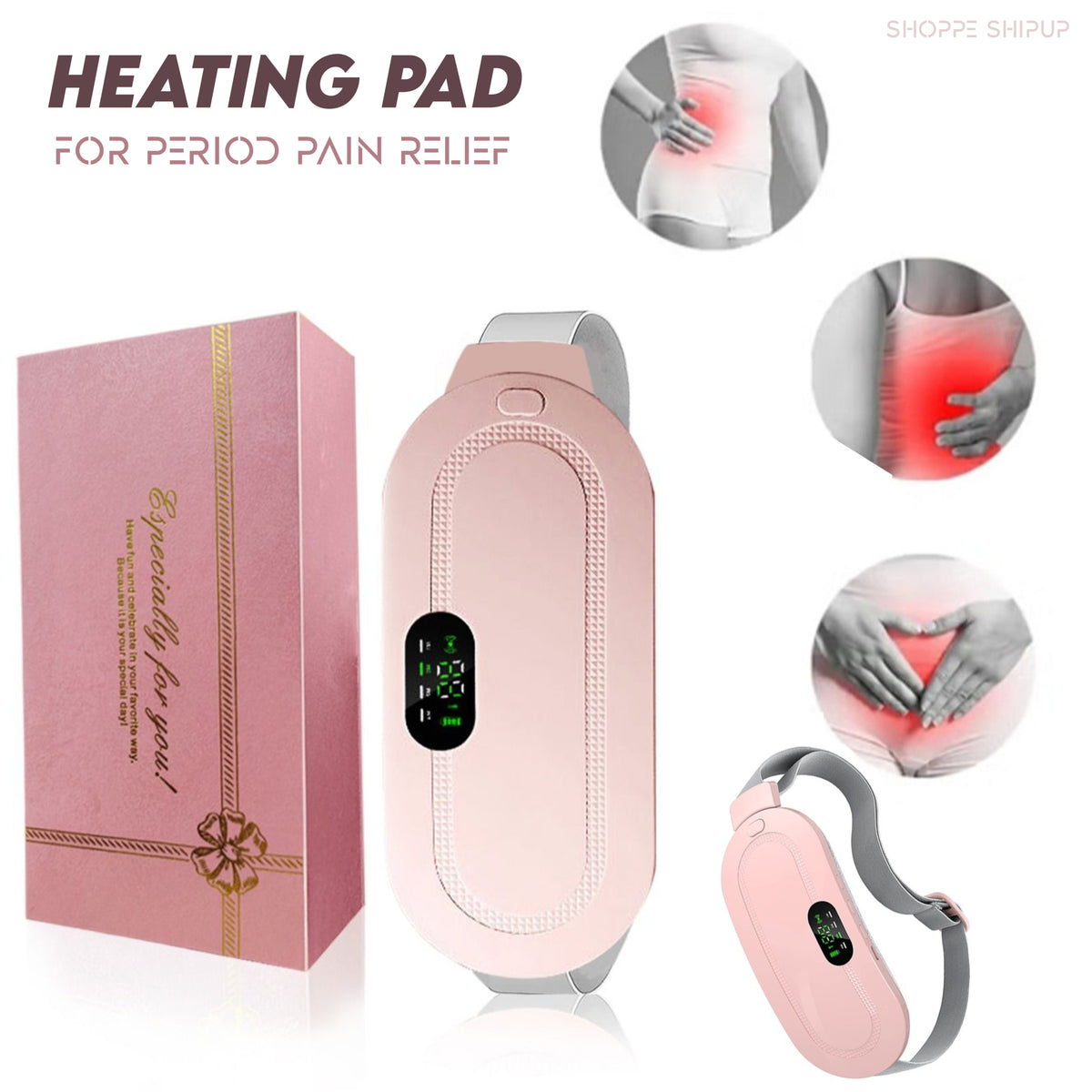 Period Heating Pad – Rechargeable Menstrual Heating Belt for Period Pain Relief | Aurexa