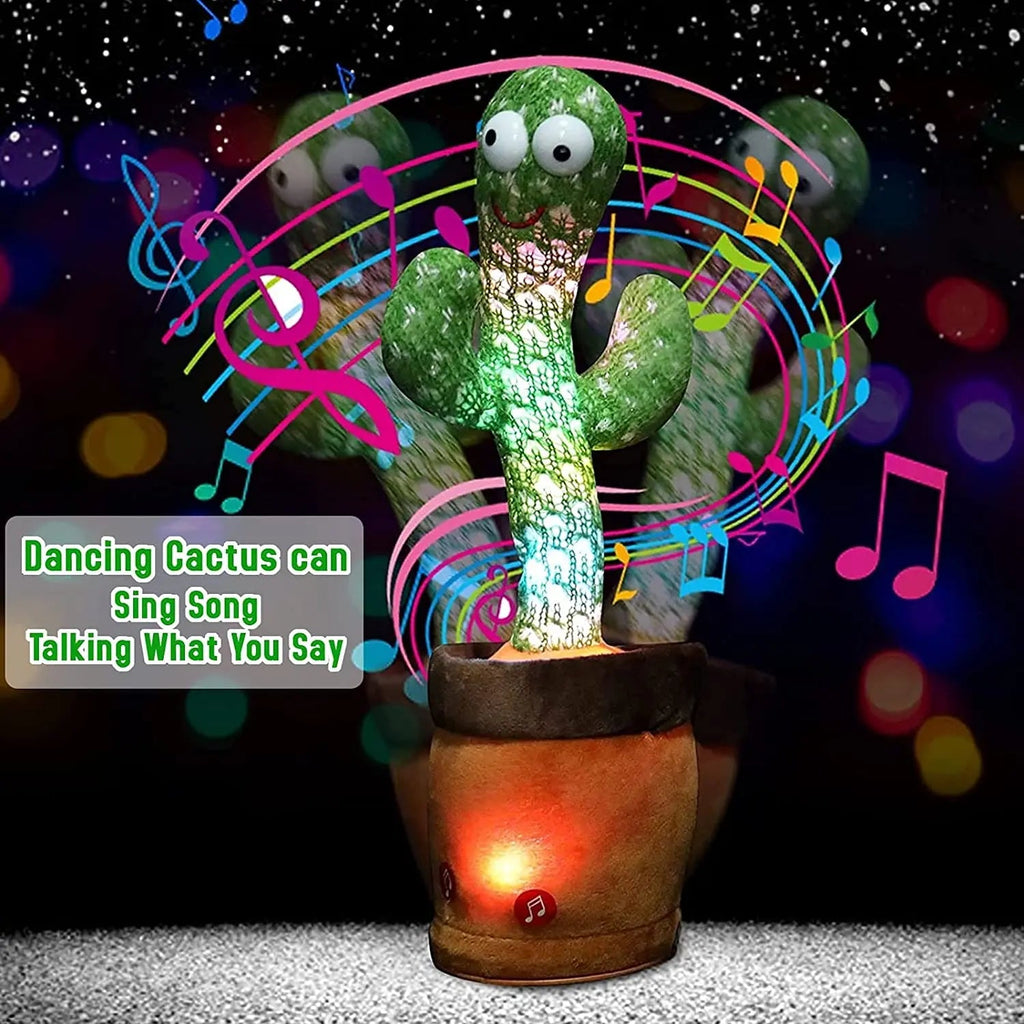 Dancing Talking Cactus Toy – Rechargeable Singing & Dancing Interactive Toy