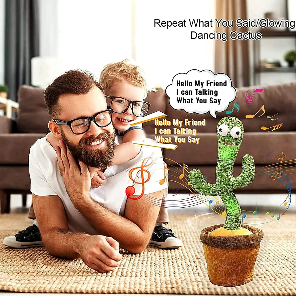 Dancing Talking Cactus Toy – Rechargeable Singing & Dancing Interactive Toy
