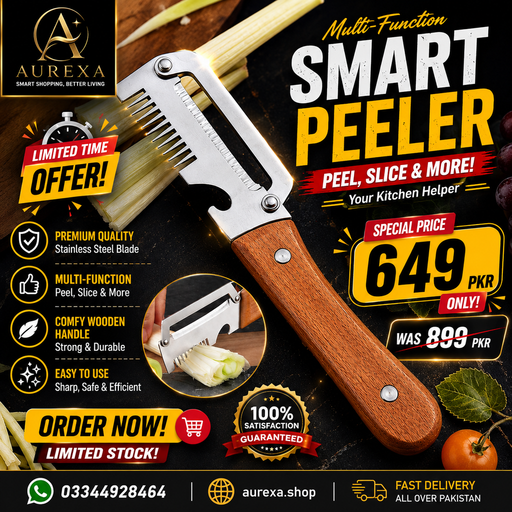 3-in-1 Multifunctional Peeler Knife – Kitchen Vegetable & Fruit Cutter