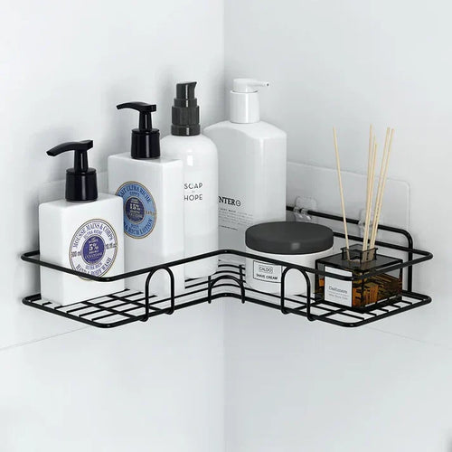 Metal Corner Rack for Bathroom & Kitchen – Space Saving Multi-Purpose Organizer