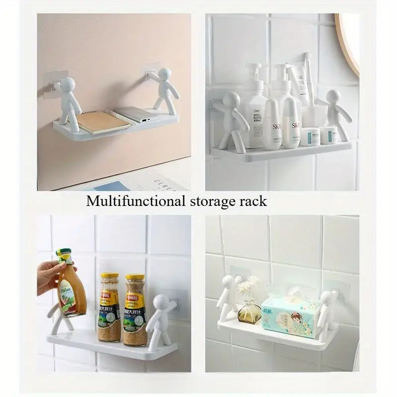 Wall Hanging Storage Character Shelf | Multi‑Purpose Holder for Kitchen, Bathroom & Home Organization
