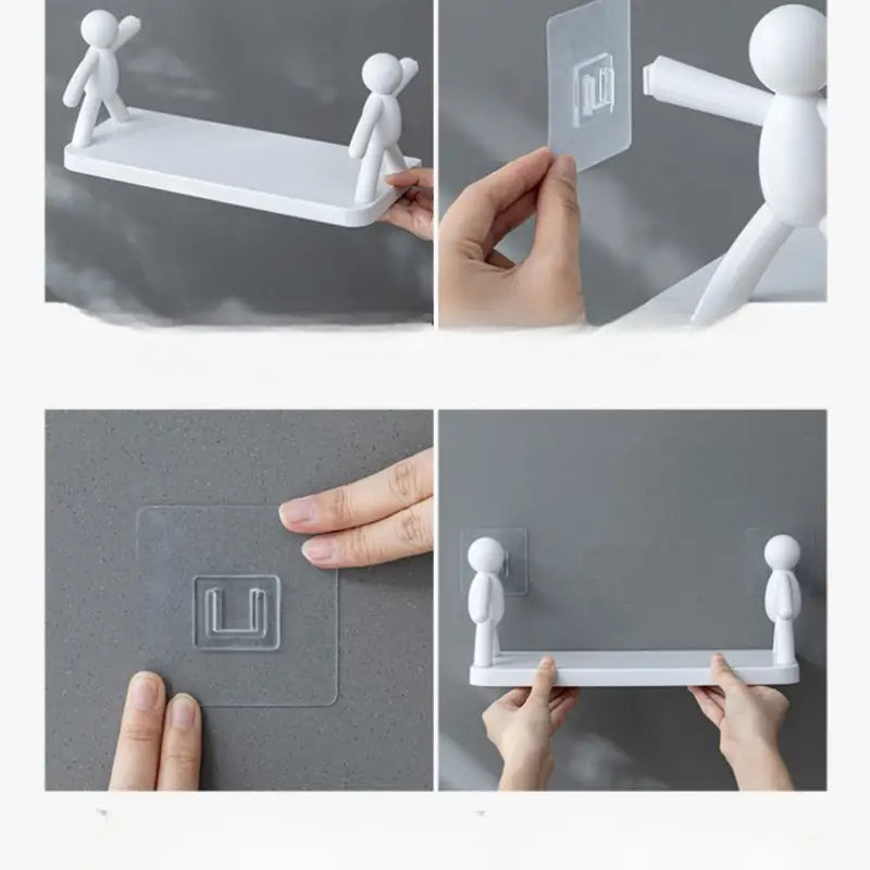 Wall Hanging Storage Character Shelf | Multi‑Purpose Holder for Kitchen, Bathroom & Home Organization